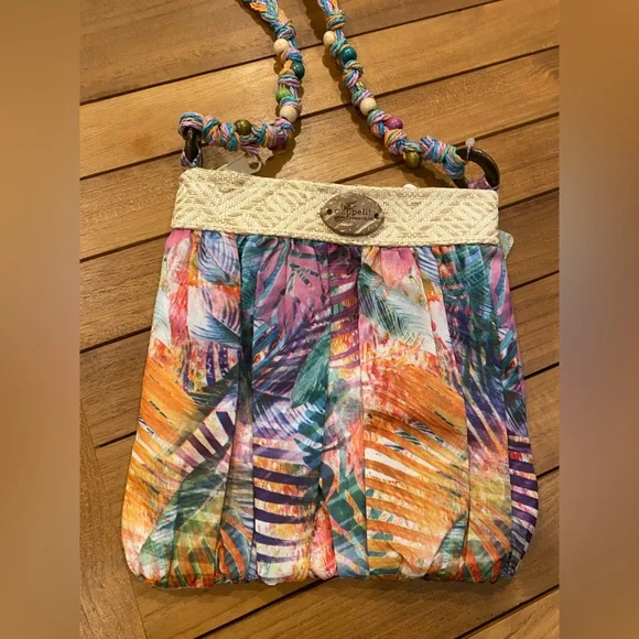 NEW Cappelii Purse Tropical Palm Leaves - Picture 11 of 13